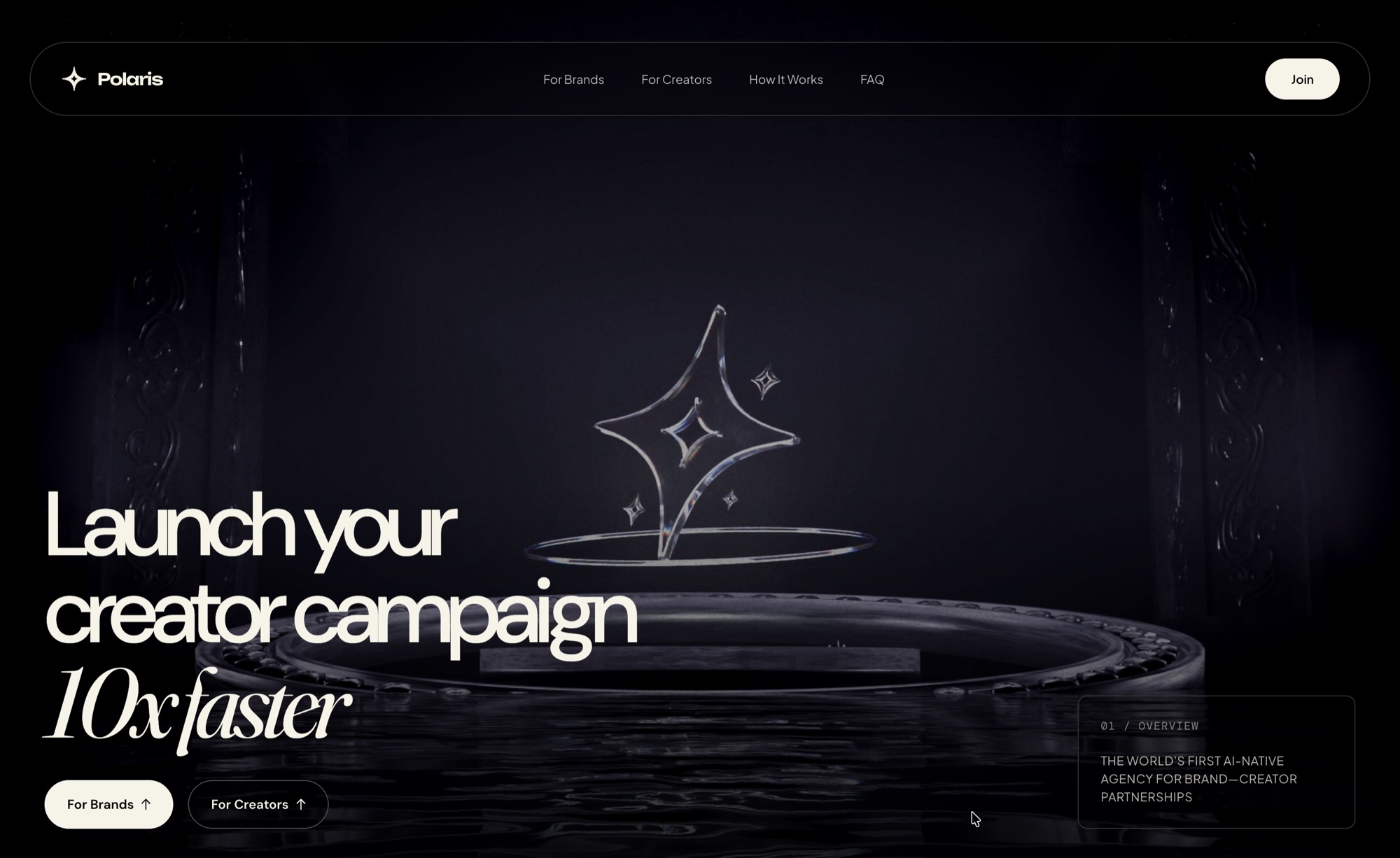 Polaris — Brand identity + landing page